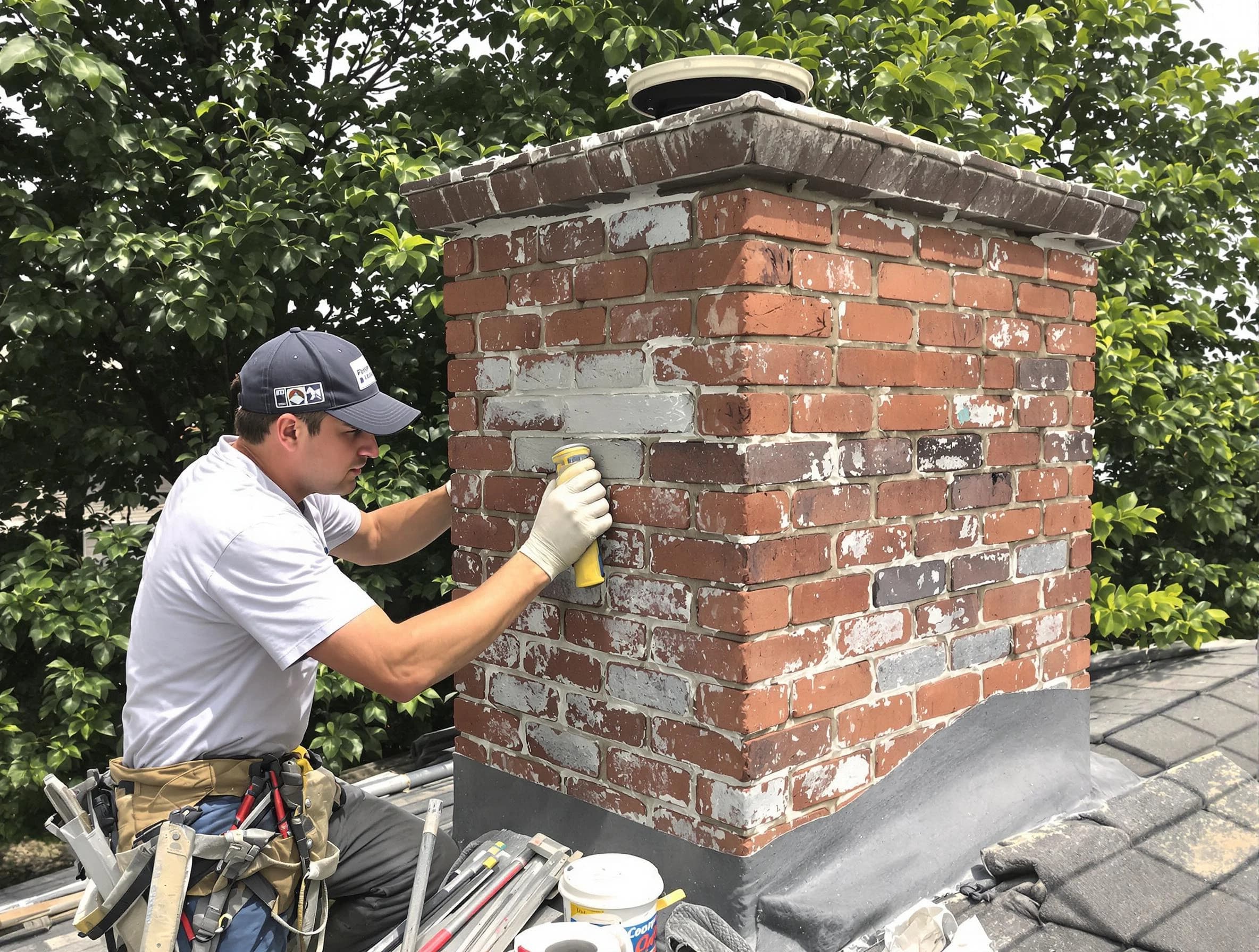 Del City Chimney Sweep restoring an aging chimney in Del City, OK