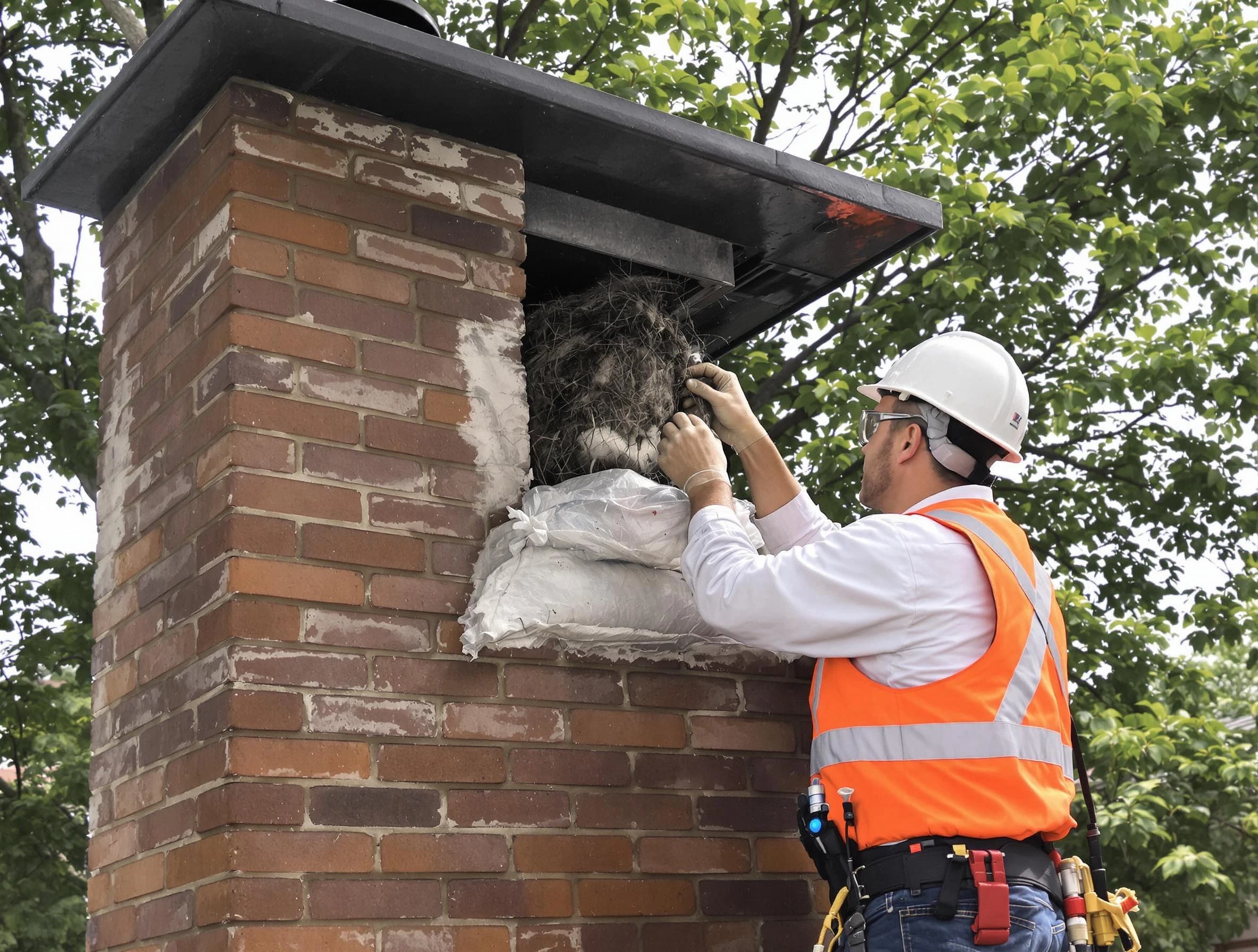 Humane removal of debris and animals by Del City Chimney Sweep in Del City, OK