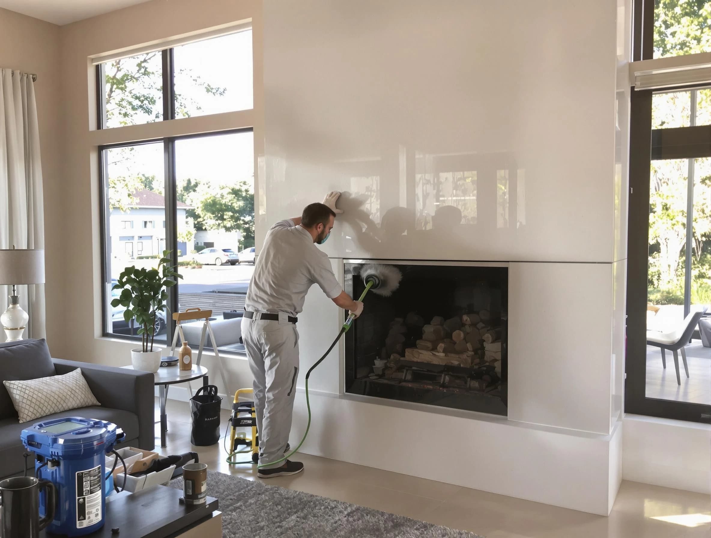 Del City Chimney Sweep performing thorough soot removal in Del City, OK